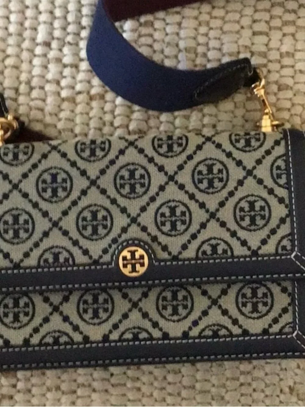 NWT Tory Burch T Monogram Jacquard Shoulder Bag